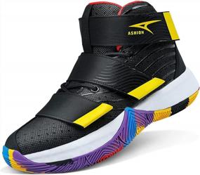 img 4 attached to ASHION Non-Slip Mid-Top Basketball Shoes For Youth: Big Kids Boys And Girls' Sport Trainer Sneakers