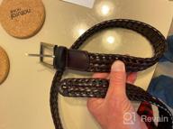img 1 attached to Men'S Fashionable Woven Leather Belt With Braided Buckle review by Kevin Garcia