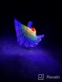 img 8 attached to IMucci Multicolor LED Belly Dance Isis Wings With Telescopic Sticks And Flexible Rods For Adults And Children, Perfect For Angel Dance And Glow Performances