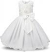 mallimoda lace tulle flower princess dress: perfect wedding attire for toddler and baby girls logo
