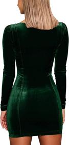 img 2 attached to GOBLES Womens Velvet Bodycon Elegant Women's Clothing via Dresses