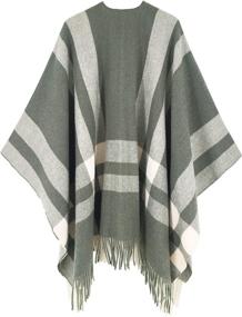 img 3 attached to 🧥 Poncho Cardigan for Women by Breezy Lane - Stylish Women's Accessories: Scarves & Wraps