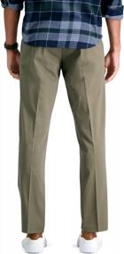 img 3 attached to Haggar Men'S Iron Free Premium Khaki Straight Fit Flat Front Flex Waist Casual Pants