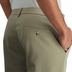 img 2 attached to Haggar Men'S Iron Free Premium Khaki Straight Fit Flat Front Flex Waist Casual Pants