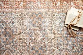 img 3 attached to Traditional Ocean And Rust 2'-6" X 9'-6" Runner Rug From Loloi II'S Layla Collection