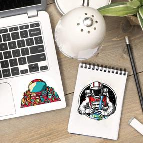 img 2 attached to 50pcs Astronaut Stickers: Explore Space with Waterproof Vinyl Laptop, Water Bottle, Skateboard, Car, and Helmet VSCO Aesthetic Cute Decals