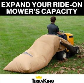 img 2 attached to TerraKing Leaf Bag XL - Heavy Duty Material Collection System For Ride-On Lawnmowers - Fast & Easy Leaf Collection With Nylon Bottom (Fits 3-Bag Hood) [ST95033]