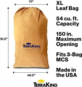 img 3 attached to TerraKing Leaf Bag XL - Heavy Duty Material Collection System For Ride-On Lawnmowers - Fast & Easy Leaf Collection With Nylon Bottom (Fits 3-Bag Hood) [ST95033]