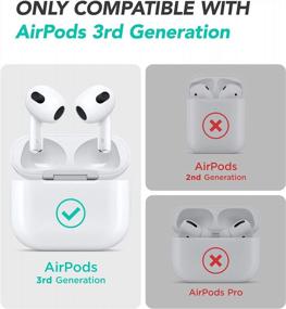 img 3 attached to Protective AirPod Case 3Rd Generation - MOBOSI Hard Shell Full-Body Cover With Keychain And LED Visibility - Vanguard Armor Military Design For Superior Protection