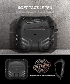 img 1 attached to Protective AirPod Case 3Rd Generation - MOBOSI Hard Shell Full-Body Cover With Keychain And LED Visibility - Vanguard Armor Military Design For Superior Protection