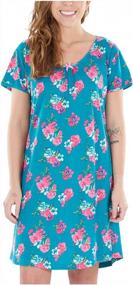 img 4 attached to Cotton Short Sleeve Nightgown Pajama For Women By Sleepyheads - Comfortable Sleepwear