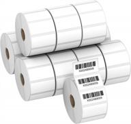 avenemark 12 rolls 2" x 1" direct thermal labels for barcodes postage address shipping labels compatible with rollo & zebra desktop printers adhesive - 1300 labels/roll logo