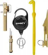 samsfx fishing line & hook knot tying tool kit - 3 knot tyers w/ zinger retractor! logo