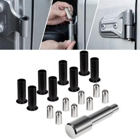 img 4 attached to 🚪 Stainless Steel Door Pin Guides & Door Bushing Removal Tool Set for Jeep Wrangler JK JKU JL JLU Sports Sahara Freedom Rubicon Unlimited & Gladiator JT 2/4-Door 2007-2021 (17 Pcs) – Enhanced Hinge Bolts Guides Liners