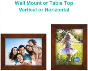 img 2 attached to Solid Wood Picture Frame - RPJC 6X8 Inch With High Definition Glass For Table Top And Wall Mounting - Display Brown Photos