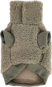 img 1 attached to 🐶 Fitwarm Thick Sherpa Dog Coat Vest, Warm Turtleneck Sweater for Puppy, Winter Clothes for Dogs, Knitted Pet Cold Weather Clothes, Doggy Pullover Jacket, Cat Apparel, Green Medium