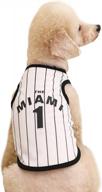 milumia pet striped letter graphic dog t shirt tank tops for small medium dogs cats clothes black and white x-small logo