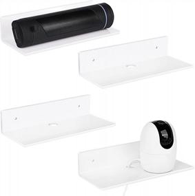 img 4 attached to Versatile And Stylish: Upsimples Acrylic Floating Shelves Set Of 4 For Your Home And Office Needs