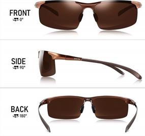 img 3 attached to BIRCEN Men'S Polarized Carbon Fiber Sunglasses UV Protection Sports Fishing Driving Al-Mg Frame For Men