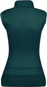 img 3 attached to Women'S V28 Sleeveless Turtleneck Knit Sweater Top - High Neck Stretchable Fit