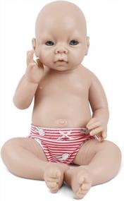 img 4 attached to IVITA 19In Полностью силиконовая кукла реборн для девочек-Реалистичная кукла для новорожденных, не виниловый материал