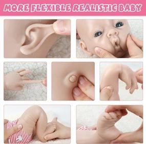 img 2 attached to IVITA 19In Full Silicone Reborn Baby Doll Girl - Lifelike Realistic Newborn Baby Doll, Not Vinyl Material