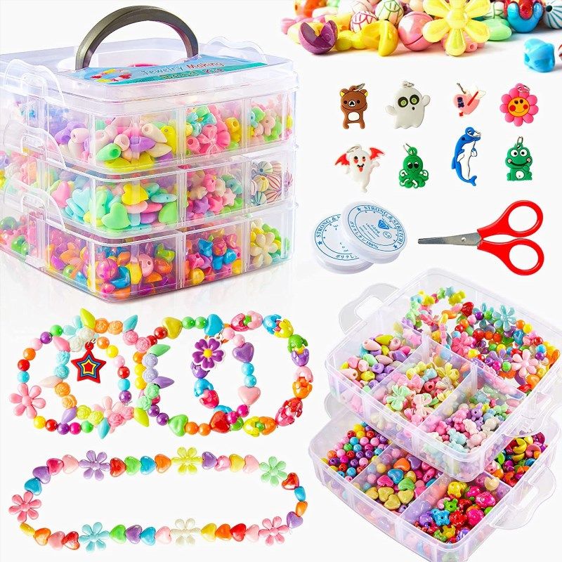 Craft Kit for Girls, 170 Pieces Charm Bracelet Making Kit Including Jewelry  Beads Snake Chain DIY Craft Jewelry Gift Set for Kids Girls Teens Age 8-12