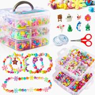 inscraft's 1100-piece jewelry making bead kit for kids crafts: includes scissor, string, instruction, and accessories for bracelet making - perfect toys for girls logo