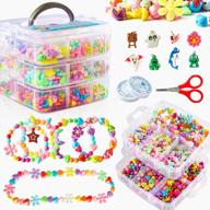 inscraft's 1100-piece jewelry making bead kit for kids crafts: includes scissor, string, instruction, and accessories for bracelet making - perfect toys for girls логотип