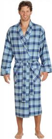 img 4 attached to EVERDREAM Mens Flannel Robe, Shawl Collar Lightweight 100% Cotton Bathrobe