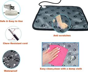 img 2 attached to 🔥 Medium Pet Heating Pad - Electric Heated Bed Mat for Dogs and Cats - Waterproof, Chew Proof Cord, Easy to Clean