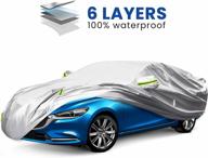 protect your sedan anytime with eluto's 6-layer waterproof car cover - ideal for indoor and outdoor use! logo