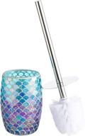 🧜 stylish blue toilet brush set: mermaid-inspired bathroom accessories for a clean and tidy space logo