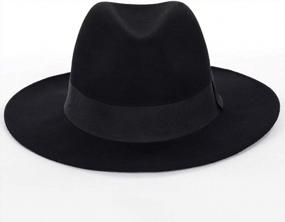 img 2 attached to Classic Style and Superior Quality: FORBUSITE Wool Felt Wide Brim Fedora Hats for Women Men
