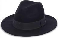 classic style and superior quality: forbusite wool felt wide brim fedora hats for women men логотип