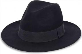 img 4 attached to Classic Style and Superior Quality: FORBUSITE Wool Felt Wide Brim Fedora Hats for Women Men