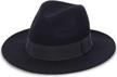 classic style and superior quality: forbusite wool felt wide brim fedora hats for women men logo