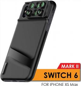 img 4 attached to Ztylus Switch 6 MKII For Apple IPhone Xs Max: 6 In 1 Dual Optics Lens System (Fisheye, Telephoto, Wide-Angle, Macro And Super Macro), Double Layer Protection (For IPhone Xs Max)
