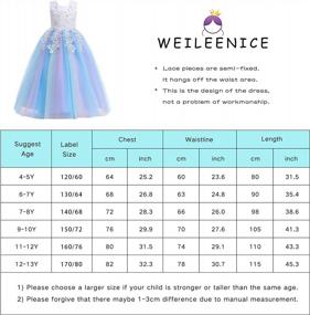 img 3 attached to Big Girls Lace Bridesmaid Dress Flower Kid Wedding Ball Gown Toddler Princess Pageant Evening Dresses