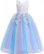 big girls lace bridesmaid dress flower kid wedding ball gown toddler princess pageant evening dresses logo