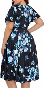 img 1 attached to Women's Flutter Floral Dresses: Semi Formal Cocktail Attire - Shop Women's Clothing in Floral Dresses