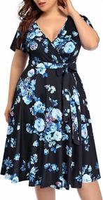 img 2 attached to Women's Flutter Floral Dresses: Semi Formal Cocktail Attire - Shop Women's Clothing in Floral Dresses