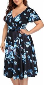 img 3 attached to Women's Flutter Floral Dresses: Semi Formal Cocktail Attire - Shop Women's Clothing in Floral Dresses