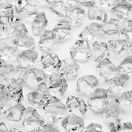 💎 pmland clear acrylic ice rocks crystals gems - 1 inch length 3 lbs bulk bag for vase filler table scatter wedding party arts crafts decoration display idea logo