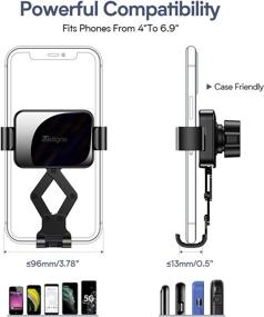 img 2 attached to 📱 Meifigno Car Phone Mount: Gravity Auto-Clamping Hands-Free Holder for iPhone SE/11 Pro Max/Xs/XR/8 Plus, Samsung Galaxy S20+ Ultra Note10 Plus & All