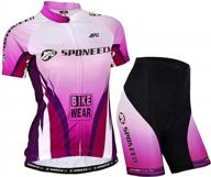 women's cycling jersey and shorts set with 3d gel short sleeve - sponeed brand logo