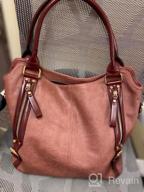 img 1 attached to Plambag Women Tote Bag Handbags Hobo Shoulder Bag Faux Leather Purse review by Kurt Manning