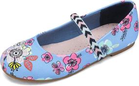 img 4 attached to 👯 DREAM PAIRS Angie 2 Girls' Ballerina Shoes with Cross Straps for Flats