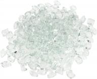 1/2-inch polygon fire glass for fireplace, fire pit & landscaping - 10 pounds high luster crystal ice logo