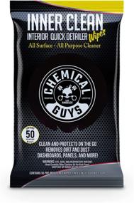 img 4 attached to Chemical Guys InnerClean Interior Quick Detailer & Protectant Wipes - Mega 50 🧼 Pack for Cars, Trucks, SUVs, Jeeps, Motorcycles, RVs & More, Safe and Effective (50 Ct)